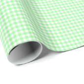 Pale Green Gingham Geschenkpapier (Rolleneckpunkt)