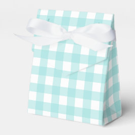Pale Green Gingham Kariert Zelt Gastgeschenk Gesch Geschenkschachtel