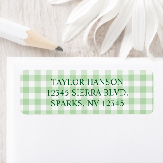 Pale Green Gingham Plaid (Insitu)