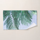 Pale Green Jacaranda Tree Blätter Muster Badhandtuch Set (Handtuch)