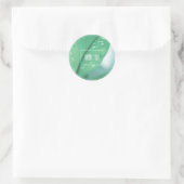Pale Green Leaf Pflanze Danke Sticker (Tasche)