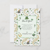 Pale Green Lucky St Patricks Day Danke Karte (Vorderseite)