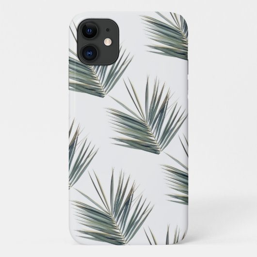 Pale Green Palm Tree Leaf iPhone 11 Fall Case-Mate iPhone Hülle (Rückseite)