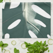 Pale Green Pastel Schweizer Käse Pflanze Geschirrtuch (Gefaltet)