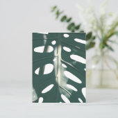 Pale Green Pastel Schweizer Käse Pflanze Postkarte (Stehend Vorderseite)