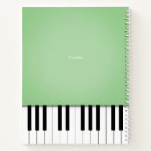 Pale Green Piano Music Keyboard Custom Notizblock (Rückseite)