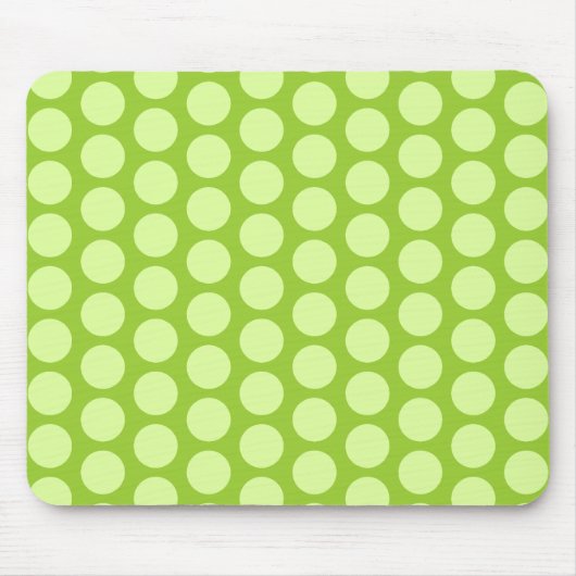 Pale Green Polka Dots Mousepad (Vorne)