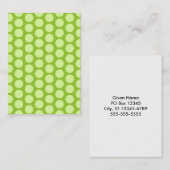 Pale Green Polka Dots Visitenkarte (Vorne/Hinten)