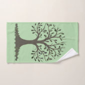 🌳 Pale Green Tree of Life Bath Towel Set - Alone (Handtuch)
