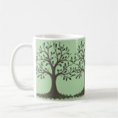 🌳 Pale Green Tree of Life Coffee Mug Kaffeetasse (Links)