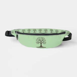 🌳 Pale Green Tree of Life Fanny Pack - Travel Bauchtasche