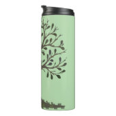 🌳 Pale Green Tree of Life Insulated Water Bottle Thermosbecher (Nach rechts gedreht)