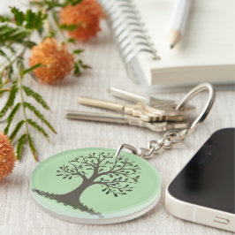 🌳 Pale Green Tree of Life Keychain Schlüsselanhänger