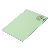 🌳 Pale Green Tree of Life Notepad - Stationery Notizblock (angewinkelt)