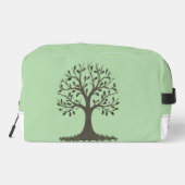 🌳 Pale Green Tree of Life Toiletry Bag - Travel � Waschbeutel (Rückseite)