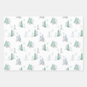 Pale Green und Gold skandinavisches Weihnachtsmust Geschenkpapier Set (Vorderseite 3)