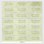 Pale grüne Tea individuelle Adressetiketten Aufkleber (Blatt)