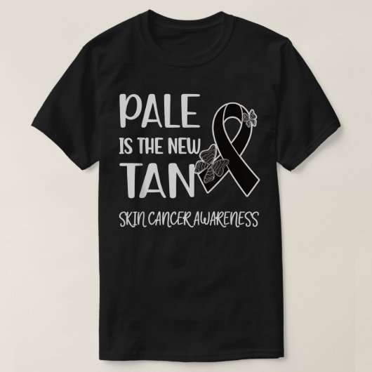 Pale Is The New Tan Skin Cancer Survivor Melanoma T-Shirt (Design vorne)