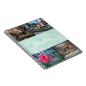 Pale Jade Batik Collage und Name Notizblock (Rechte Seite)
