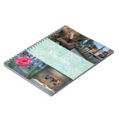Pale Jade Batik Collage und Name Notizblock (Linke Seite)