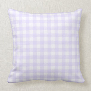 Pale Lavender Basic Gingham Pattern Große Version Kissen