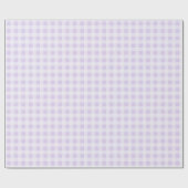 Pale Lavender Gingham Wrapping Paper Geschenkpapier (Flach)