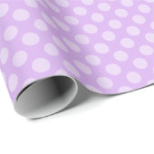 Pale Lavender Polka Dot Geschenkpapier (Rolleneckpunkt)
