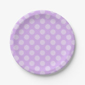 Pale Lavender Polka Dot Pappteller (Vorderseite)