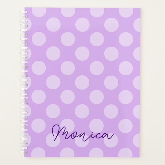 Pale Lavender Polka Dot Planer (Vorderseite)