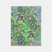 Pale Lila Paisley Fleecedecke (Vorderseite)