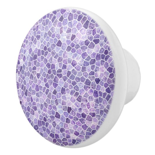 Pale Lilac And Purple Cobbled Patchwork Terrazo Pa Keramikknauf (Rechts)