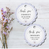 Pale Lilac Brautparty Rund skallodiert Geschenkanhänger