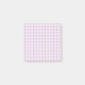 Pale Lilac Checkered Pattern Soft Grid Design Post-it Klebezettel (Vorderseite)