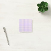 Pale Lilac Checkered Pattern Soft Grid Design Post-it Klebezettel (Büro)