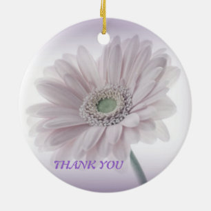 Pale Lilac Sunflower Keramik Ornament