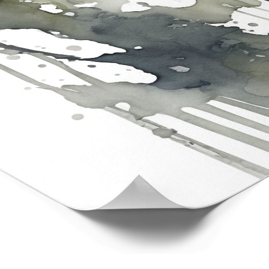 Pale Majestät Great Blue Heron Stehende Sumpf AI Poster (Ecke)