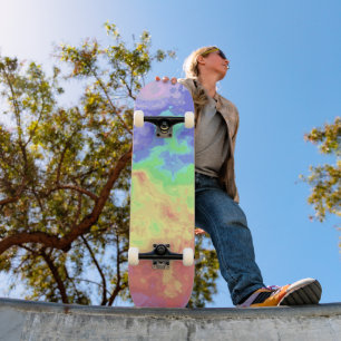 Pale Marble Rainbow Skateboard
