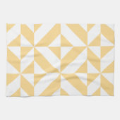 Pale Melon Geometric Deko Cube Pattern Geschirrtuch (Horizontal)