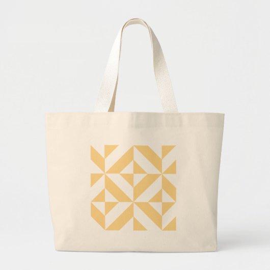 Pale Melon Geometric Deko Cube Pattern Jumbo Stoffbeutel (Vorne)