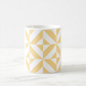 Pale Melon Geometric Deko Cube Pattern Kaffeetasse (Mittel)
