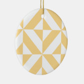Pale Melon Geometric Deko Cube Pattern Keramikornament (Rechts)