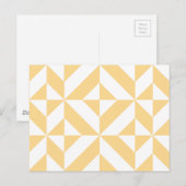 Pale Melon Geometric Deko Cube Pattern Postkarte (Vorne/Hinten)