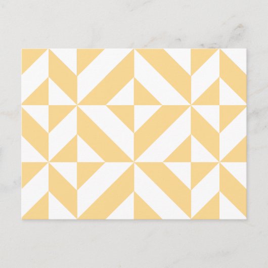 Pale Melon Geometric Deko Cube Pattern Postkarte (Vorderseite)