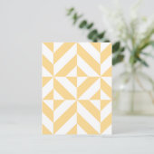 Pale Melon Geometric Deko Cube Pattern Postkarte (Stehend Vorderseite)