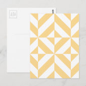 Pale Melon Geometric Deko Cube Pattern Postkarte (Vorne/Hinten)