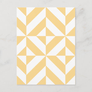 Pale Melon Geometric Deko Cube Pattern Postkarte