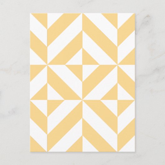 Pale Melon Geometric Deko Cube Pattern Postkarte (Vorderseite)