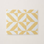 Pale Melon Geometric Deko Cube Pattern Puzzle (Horizontal)