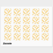 Pale Melon Geometric Deko Cube Pattern Quadratischer Aufkleber (Blatt)