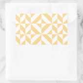 Pale Melon Geometric Deko Cube Pattern Rechteckiger Aufkleber (Tasche)